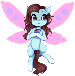 Size: 489x498 | Tagged: safe, artist:shiromidorii, oc, oc only, oc:lucy, earth pony, pony, female, glimmer wings, mare, pixel art, simple background, solo, transparent background