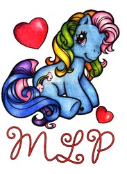 Size: 3510x4800 | Tagged: safe, artist:tanyakay, rainbow dash (g3), g3, coloring book, female, solo, traditional art