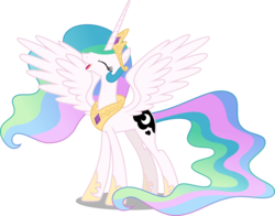 Size: 10806x8478 | Tagged: safe, artist:fruft, princess celestia, alicorn, pony, a royal problem, g4, absurd resolution, alternate cutie mark, cheerful, female, happy, mare, simple background, solo, swapped cutie marks, transparent background