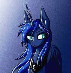 Size: 1296x1347 | Tagged: safe, artist:akweer, princess luna, alicorn, pony, g4, bust, female, mare, solo