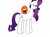 Size: 1280x947 | Tagged: safe, artist:mofetafrombrooklyn, rarity, g4, annoying orange, crossover, rarity is not amused, unamused