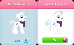 Size: 523x322 | Tagged: safe, gameloft, screencap, double diamond, earth pony, pony, g4, comparison, crack is cheaper, cropped, locked, male, solo, stallion, unlocked