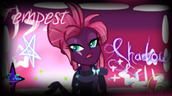 Size: 1024x571 | Tagged: safe, alternate version, artist:yaycelestia0331, tempest shadow, equestria girls, g4, my little pony: the movie, alternate hairstyle, armor, clothes, equestria girls-ified, eye scar, female, gloves, scar, solo