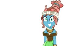 Size: 1288x788 | Tagged: safe, artist:yaycelestia0331, meadowbrook, equestria girls, g4, beehive hairdo, clothes, dork, dress, equestria girls-ified, female, grin, meadowcute, nervous, nervous smile, simple background, sleeveless, smiling, solo, transparent background, wide eyes