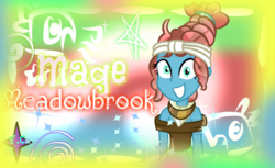 Size: 1288x788 | Tagged: safe, alternate version, artist:yaycelestia0331, meadowbrook, equestria girls, g4, beehive hairdo, clothes, cute, dork, dress, equestria girls-ified, female, grin, meadowcute, nervous, nervous smile, sleeveless, smiling, solo, wide eyes