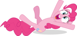 Size: 10350x4982 | Tagged: safe, artist:shutterflyeqd, pinkie pie, earth pony, pony, g4, shadow play, absurd resolution, female, mare, simple background, smiling, solo, transparent background, vector
