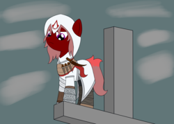 Size: 2800x2000 | Tagged: safe, artist:actinium28, artist:cloudy95, oc, oc only, oc:chimera, pony, assassin's creed, collaboration, crossover, female, high res, mare, solo