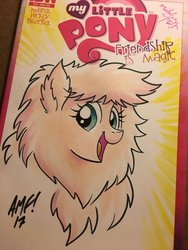 Size: 900x1200 | Tagged: safe, artist:tony fleecs, oc, oc only, oc:fluffle puff, solo, traditional art