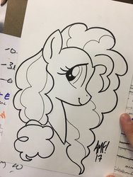 Size: 900x1200 | Tagged: safe, artist:tony fleecs, idw, pear butter, g4, bust, female, solo, traditional art