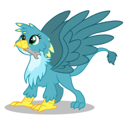 Size: 790x749 | Tagged: safe, artist:dosey--doe, oc, oc only, oc:wendy wrenches, griffon, female, griffon oc, looking up, simple background, solo, transparent background, wrench