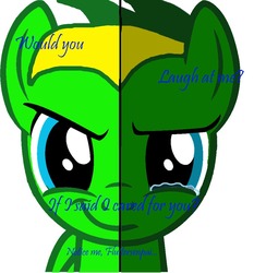 Size: 863x925 | Tagged: safe, artist:didgereethebrony, oc, oc only, oc:didgeree, two sided posters, crying, happy, needs more saturation, sad, solo, split screen