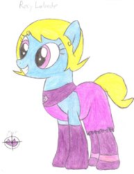 Size: 2550x3300 | Tagged: safe, artist:aridne, pony, high res, homestuck, ponified, roxy lalonde, solo, traditional art