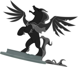 Size: 9278x7999 | Tagged: safe, artist:fruft, pony of shadows, alicorn, pony, g4, shadow play, .svg available, absurd resolution, adorabolical, cute, eyes closed, male, rearing, shadorable, simple background, solo, spread wings, transparent background, vector, wings