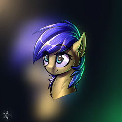 Size: 1100x1100 | Tagged: safe, artist:justafallingstar, oc, oc only, oc:scotch tape, earth pony, pony, fallout equestria, fallout equestria: project horizons, bust, female, head, mare