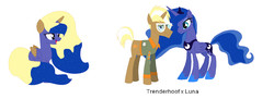 Size: 1618x659 | Tagged: safe, artist:strawberryparty, princess luna, trenderhoof, oc, pony, g4, offspring, parent:princess luna, parent:trenderhoof, parents:trenderluna, trenderluna