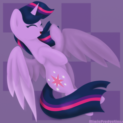 Size: 1024x1024 | Tagged: safe, artist:mimicproductions, twilight sparkle, alicorn, pony, g4, abstract background, eyes closed, female, mare, solo, twilight sparkle (alicorn)