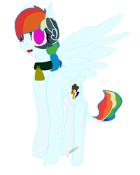 Size: 554x692 | Tagged: safe, artist:mlpcreationist, oc, oc only, oc:raincow dash, cow, bell, request, solo, udder