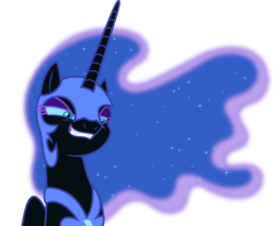 Size: 5000x4114 | Tagged: safe, artist:dashiesparkle, nightmare moon, alicorn, pony, g4, the cutie re-mark, absurd resolution, female, helmet, mare, simple background, smiling, solo, transparent background, vector