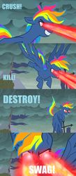 Size: 736x1695 | Tagged: safe, edit, edited screencap, screencap, rainbow dash, g4, secrets and pies, crush kill destroy swag, evil pie hater dash, female, meme, mov. reference, solo