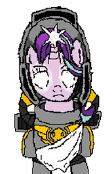 Size: 664x1026 | Tagged: safe, artist:theparadoxy, starlight glimmer, g4, crossover, female, grey knights, librarian, magic, mare, paint, psyker, skull, warhammer (game), warhammer 40k, weapon