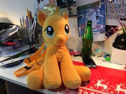 Size: 2048x1530 | Tagged: safe, artist:hexighost, applejack, earth pony, pony, g4, backpack, irl, photo, plushie