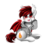 Size: 3550x3809 | Tagged: safe, artist:pridark, oc, oc only, bat pony, pony, bat pony oc, clothes, commission, cute, high res, hoodie, red eyes, silly, silly pony, simple background, sitting, solo, tongue out, transparent background, underhoof