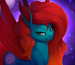 Size: 900x778 | Tagged: safe, artist:rodrigues404, oc, oc only, oc:andromeda, pony, female, looking at you, mare, requested art, smiling, solo