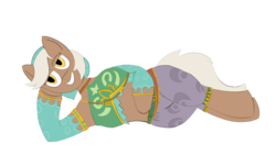 Size: 2880x1620 | Tagged: safe, artist:meme mare, clothes, draw me like one of your french girls, epona, on side, simple background, solo, the legend of zelda, transparent background