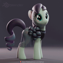 Size: 512x512 | Tagged: safe, artist:therealdjthed, coloratura, earth pony, pony, g4, 3d, 3d model, :o, absurd file size, animated, blender, blender cycles, clothes, cute, cycles render, dialogue, female, gif, i watch it for the ears, mare, model:djthed, open mouth, patreon, patreon logo, rara, rarabetes, see-through, simple background, smiling, solo, sweet dreams fuel, talking, weapons-grade cute, wow