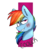 Size: 1000x1000 | Tagged: safe, artist:vale-bandicoot96, rainbow dash, pony, g4, bust, female, portrait, scar, simple background, solo, transparent background