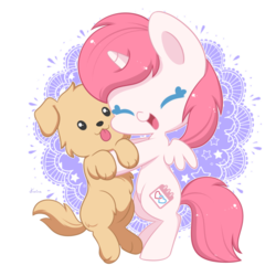 Size: 600x600 | Tagged: safe, artist:exceru-karina, oc, oc only, oc:crystal heart, dog, puppy, simple background, solo, tongue out, transparent background