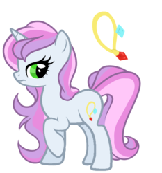 Size: 600x645 | Tagged: safe, artist:uniquecolorchaos, oc, oc only, oc:crystal gem, pony, unicorn, female, mare, solo