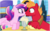 Size: 1155x709 | Tagged: safe, artist:carouselunique, big macintosh, princess cadance, alicorn, earth pony, pony, g4, base used, boop, cadmac, crack shipping, cute, date, eye contact, female, looking at each other, male, mare, milkshake, noseboop, ponytail, sharing a drink, shipping, spread wings, stallion, straight, straw, teen princess cadance, teenage big macintosh, teenager, wide eyes, wings, younger