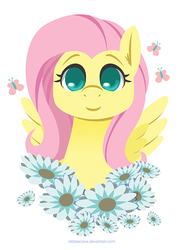 Size: 587x792 | Tagged: safe, artist:robbiecave, fluttershy, pegasus, pony, g4, cute, female, mare, shyabetes, solo