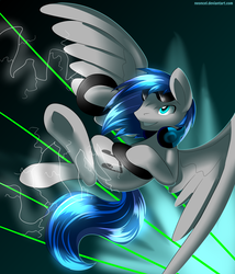 Size: 3000x3500 | Tagged: safe, artist:neoncel, oc, oc only, oc:disco dash, pegasus, pony, commission, high res, male, neon, rave, stallion, sunglasses