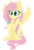 Size: 2048x3000 | Tagged: safe, artist:cinnamontee, fluttershy, butterfly, pegasus, pony, g4, chest fluff, cute, female, high res, holding, looking at something, raised hoof, shyabetes, simple background, sitting, smiling, solo, spread wings, transparent background, wings