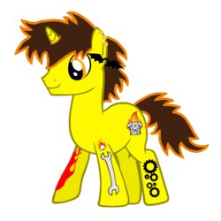 Size: 1536x1536 | Tagged: safe, artist:motownwarrior01, artist:seiimon, oc, oc only, oc:trail blazer (ice1517), pony, unicorn, base used, ear piercing, earring, jewelry, male, piercing, simple background, solo, stallion, tattoo, transparent background