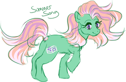 Size: 1306x859 | Tagged: safe, artist:garchop, oc, oc only, oc:summer song, earth pony, pony, solo