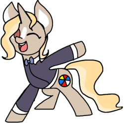 Size: 669x664 | Tagged: safe, artist:nootaz, oc, oc only, oc:wheel spin, pony, unicorn, simple background, solo, transparent background