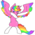 Size: 929x924 | Tagged: safe, artist:nootaz, oc, oc only, oc:prince bloodshed, alicorn, pony, alicorn oc, bipedal, dab, donut steel, meme, rainbow hair, simple background, solo, transparent background