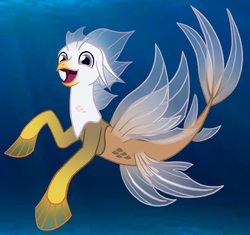 Size: 1000x941 | Tagged: safe, artist:starbat, oc, oc only, oc:silver quill, seapony (g4), dorsal fin, fin, fins, fish tail, flowing mane, flowing tail, male, ocean, scales, seaponified, seapony oc, seapony silver quill, solo, species swap, swimming, tail, underwater, water