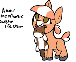 Size: 699x577 | Tagged: safe, artist:nootaz, oc, oc only, oc:horse plush, oc:pony, earth pony, pony, cute, female, filly, mouth hold, plushie, simple background, solo, transparent background