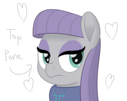 Size: 1000x800 | Tagged: safe, artist:mightyshockwave, maud pie, earth pony, pony, g4, my little pony: the movie, bust, collar, cute, heart, looking at you, maudabetes, portrait, slave, solo