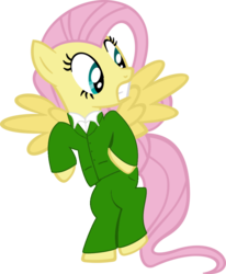 Size: 811x986 | Tagged: safe, fluttershy, g4, clothes, clue, crossover, green, mr. green, simple background, transparent background, vector