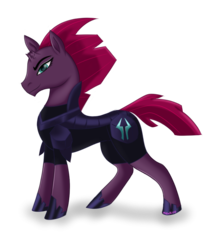 Size: 720x880 | Tagged: safe, artist:mewkyo, tempest shadow, pony, g4, my little pony: the movie, armor, broken horn, concave belly, female, horn, mare, simple background, slender, solo, standing, thin, transparent background
