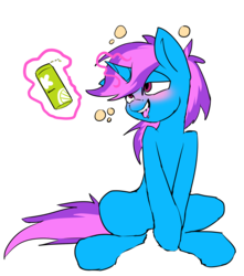 Size: 2316x2622 | Tagged: safe, artist:neoncel, oc, oc only, oc:ternic, pony, unicorn, blushing, drunk, high res, solo
