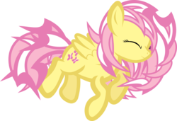 Size: 7307x5000 | Tagged: safe, artist:uxyd, fluttershy, pegasus, pony, g4, abstract, absurd resolution, alternate hairstyle, cute, eyes closed, female, mare, shyabetes, simple background, solo, transparent background, vector