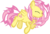 Size: 7307x5000 | Tagged: safe, artist:uxyd, fluttershy, pegasus, pony, g4, abstract, absurd resolution, alternate hairstyle, cute, eyes closed, female, mare, shyabetes, simple background, solo, transparent background, vector