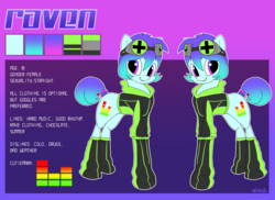 Size: 7276x5303 | Tagged: safe, artist:neoncel, oc, oc only, oc:raven mcchippy, pony, absurd resolution, clothes, goggles, goggles on head, hoodie, reference sheet, solo
