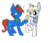 Size: 599x510 | Tagged: safe, artist:nootaz, oc, oc only, oc:cyberpon3, oc:nootaz, robot, bedroom eyes, simple background, transparent background